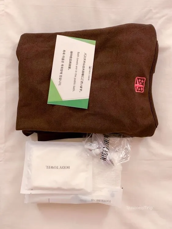 ルームウェアとアメニティ