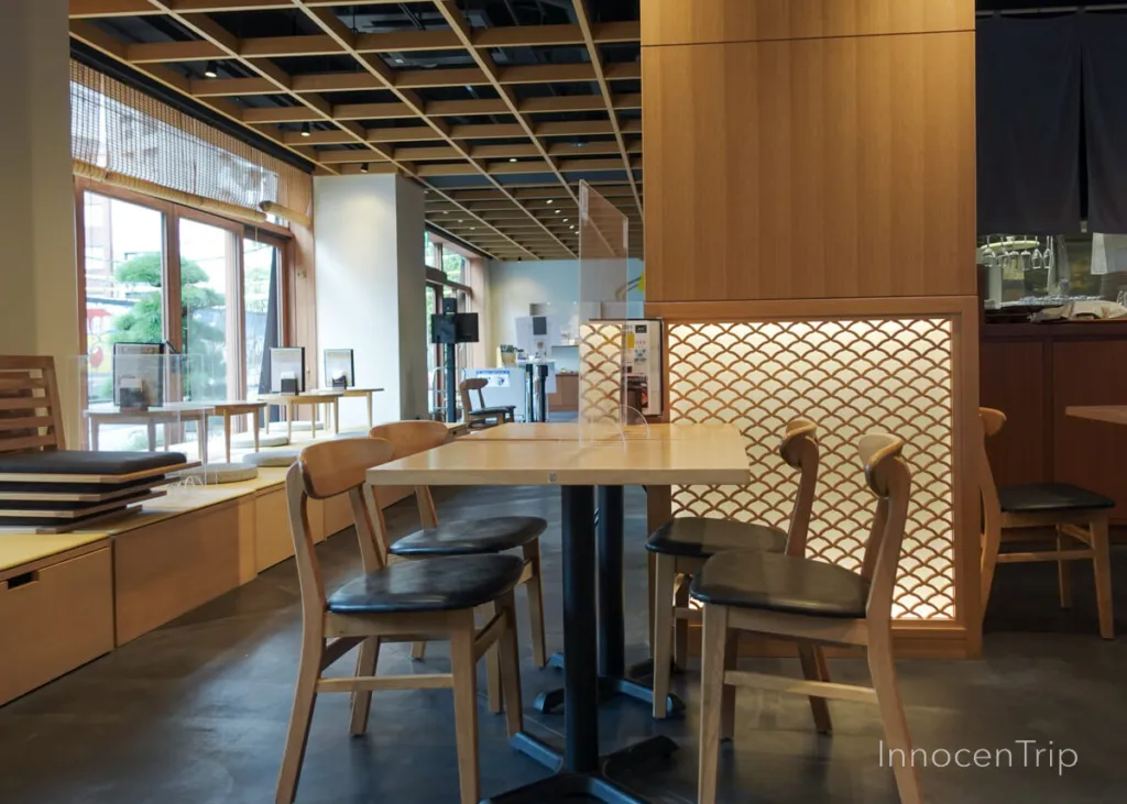 ホテル縁道1Fの「縁道食堂」の朝食会場