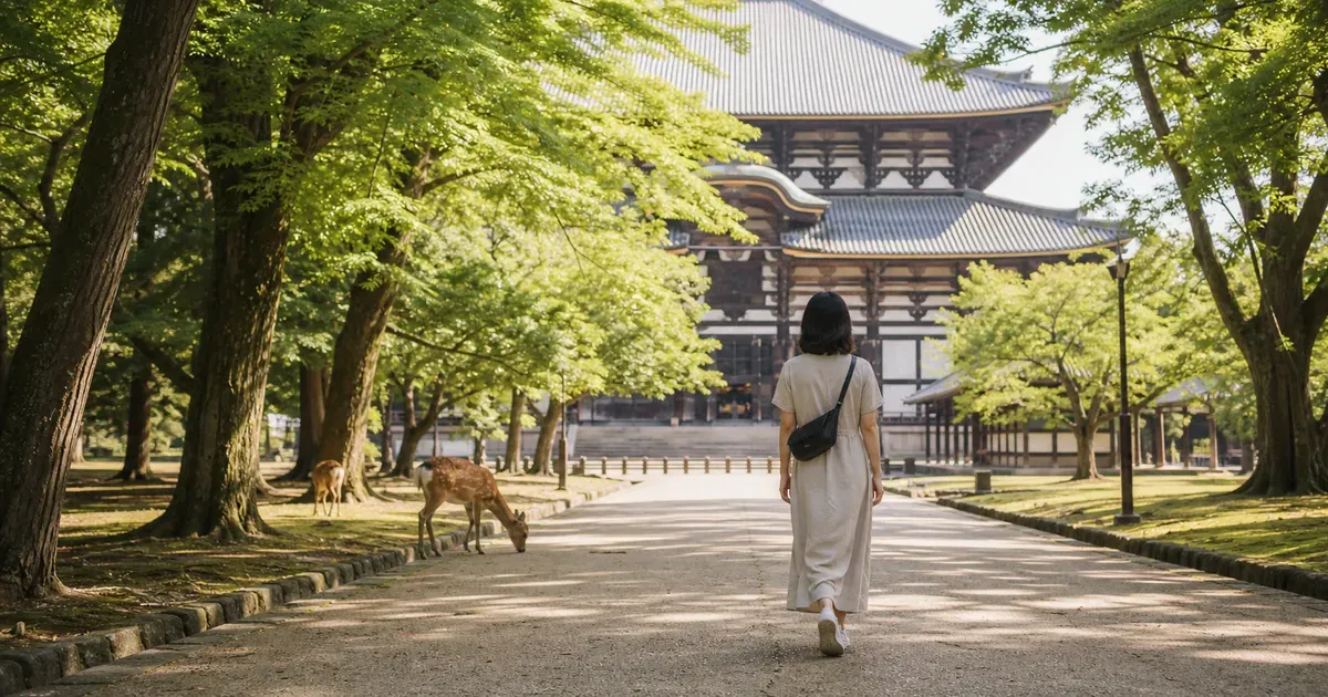 奈良ひとり旅ガイド：女性目線のモデルコースとエリア別おすすめ のアイキャッチ画像