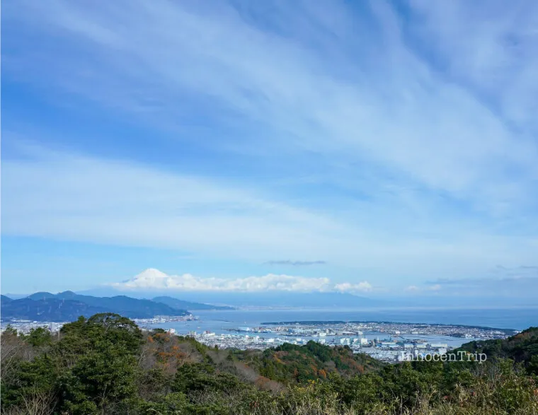 吟望台から望む富士山と駿河湾 清水港を一望できる日本平の展望スポット