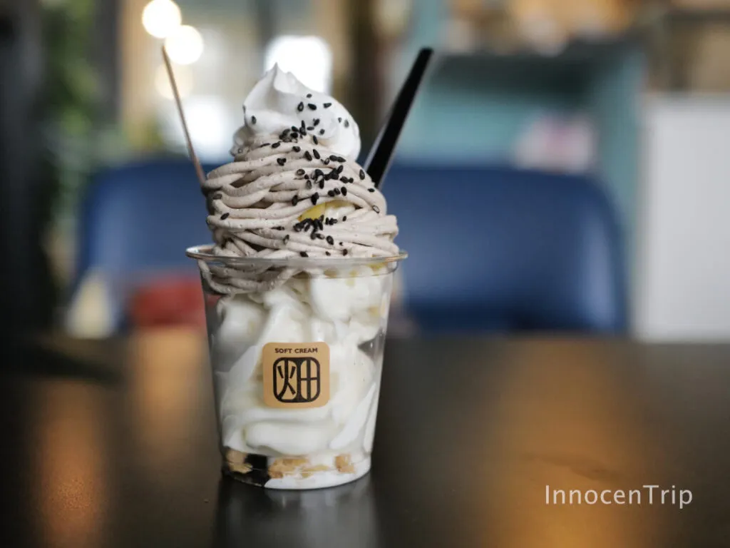 チルアウト＆ソフトクリーム畑高岡店のモンブランソフトクリーム