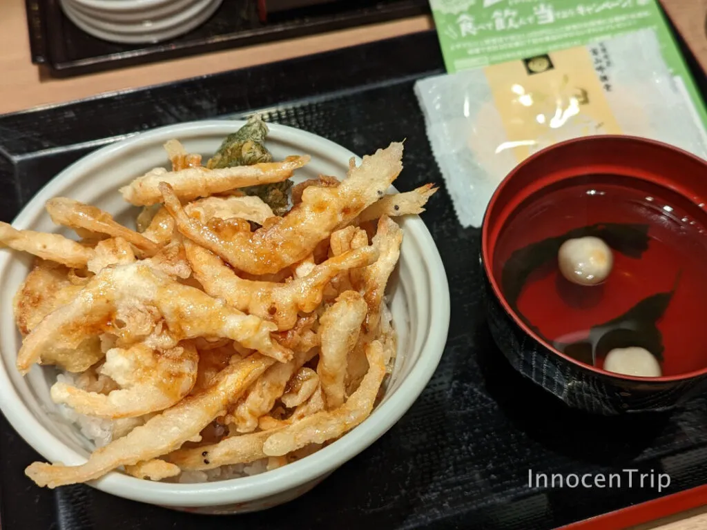 富山名物の白えび天ぷら丼を駅ビルの白えび亭で堪能
