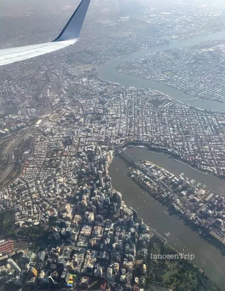 ブリスベン上空