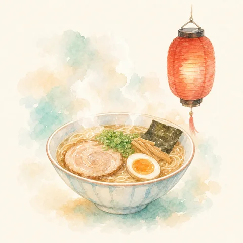 食い倒れ街さんぽ型のイラスト
