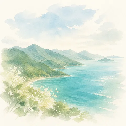 絶景＆自然チャージ型のイラスト