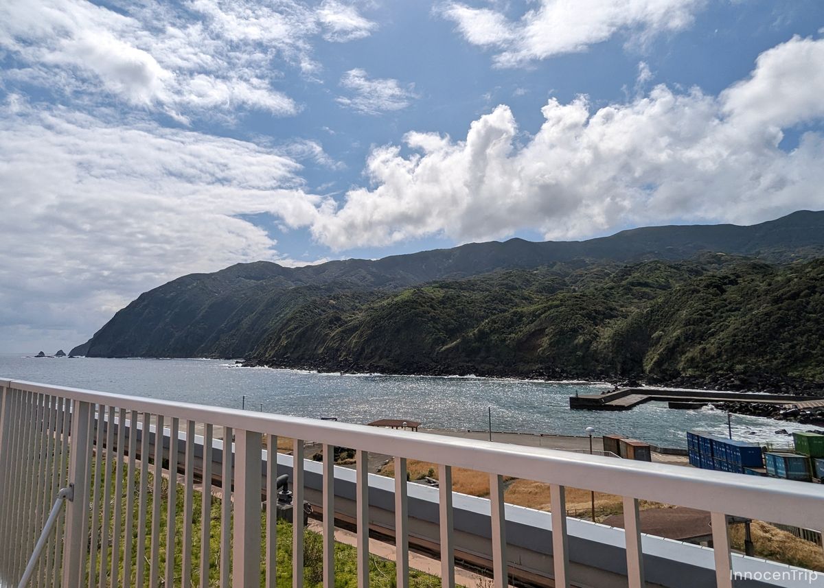 登山前に寄った高台の風景