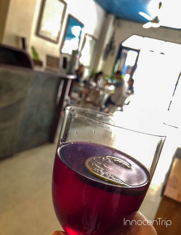 チェックイン時に出されたウェルカムドリンク