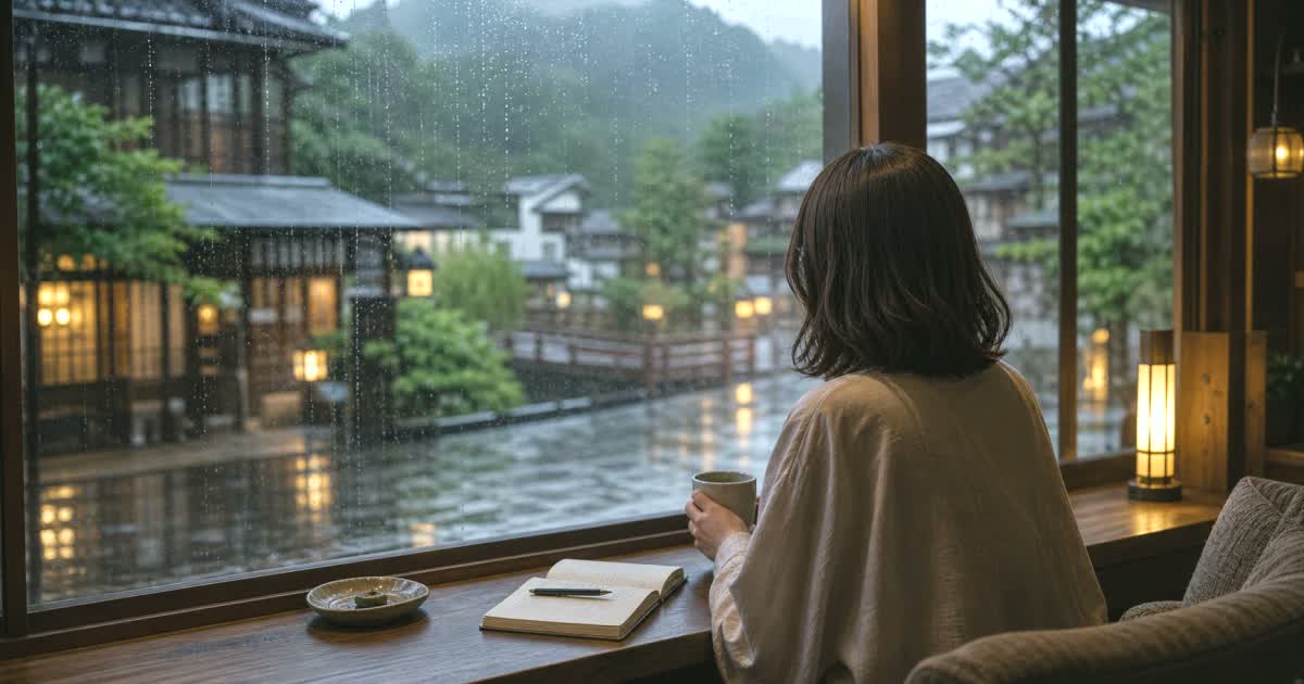 雨の日のひとり旅の楽しみ方：天気に左右されない旅プラン のアイキャッチ画像
